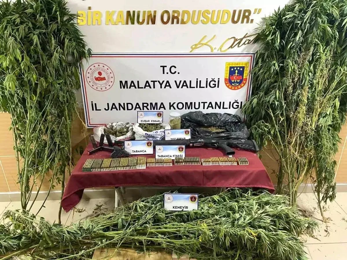 MALATYA'DA OPERASYON: ESRAR VE KENEVİR ELE GEÇİRİLDİ